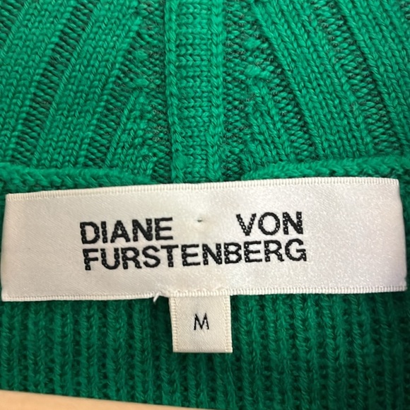 Diane von Furstenberg Madora Cardigan in grass green size medium - Picture 4 of 5